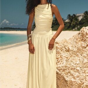 Elegant Cream Maxi Dress